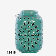 Ceramic Lantern, For Home Decoration, Color : Turquoise