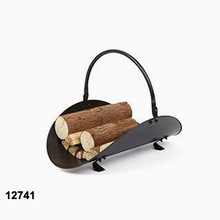 Iron Wood Log Holder, Color : Black