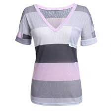 Cotton Ladies V-Neck T-Shirts, Occasion : Casual Wear