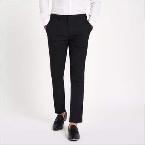 Cotton Men Black Formal Trouser, For Comfortable, Easily Washable, Impeccable Finish, Pattern : Plain