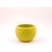 TABLE POT CERAMIC POT(YELLOW), Size : 9X9X6.5