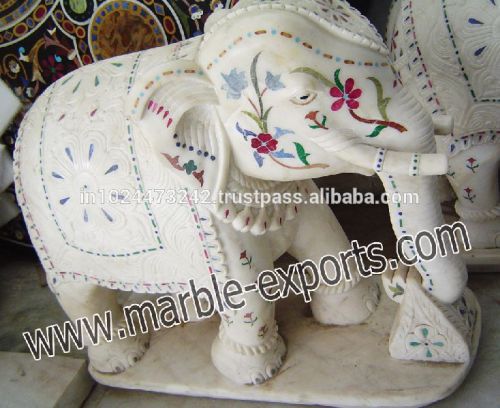 Marble Carving Elephant Sculpture