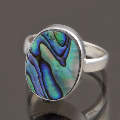 Abalone Shell Silver Ring