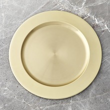 Iron Gold Plated Charger Plate, Size : 13' Dia. X 0.25'H