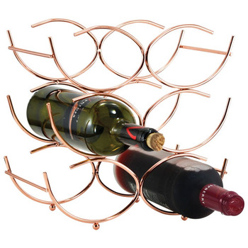 Metal Wine Bottle Holder, Color : Rose Gold