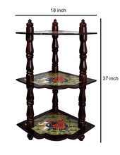 3 Tier Corner Wood Cabinet Shelf Furniture Storage Rack