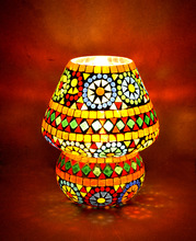 Elegance Paint Designer Handmade Glass Table Lamp,