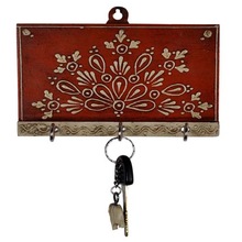 Wood Wall Key Holder, Color : Orange