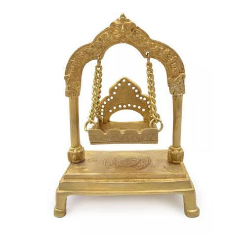 Brass Krishna Jhula For Lord Krishna, Color : GOLDEN