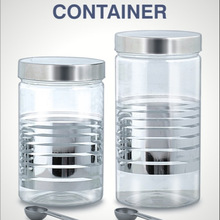 Plastic Containers Boxes, Color : Silver Clear