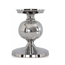 Steel Candlestick Candle Stand, Color : Silver