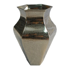 Silver Mercury Metal Table Vase