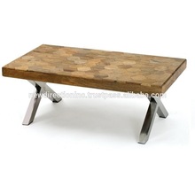 Stainless Steel Legs Wooden Table, For Dining Room