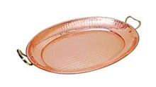 Metal Copper Tray Oval