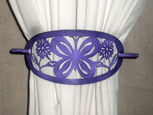 Metal Flowery Tieback Holdback