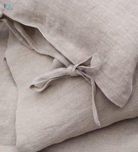 Softened Natural Linen Bedding Set, Technics : Handmade