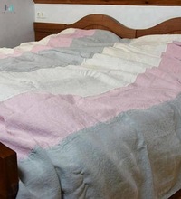 Linen/Cptton Summer Fabric Blanket, Size : Queen/King