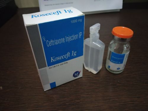 CEFTRIAXONE 1 GM INJECTION (KOSECEFT-1000), Certification : WHO