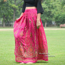 Pink Indian Traditional Girls Gypsy Skirt