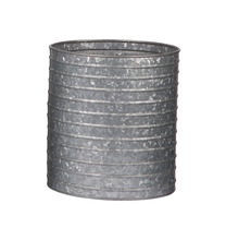 Metal Galvanized Planter Pot