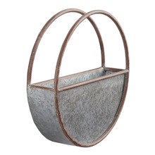 Oval Galvanized Wall Decor Planter, Style : Modern