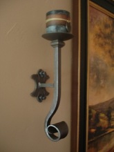 Wrought Iron Candle Wall Sconce