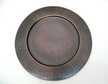 Copper Antique Iron Colored Charger Plate, Size : 12' (Inches)