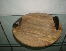 Mango Wood Charger Plate, Size : 12' (Inches)