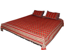 Hand Block Print Cotton Bedspread, For Home, Hotel, Pattern : Printed