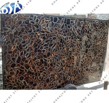 Black Agate Quartz Slab, For Interior Decoration, Feature : Unique