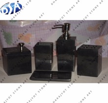 BLACK MARBLE BATH SET, Feature : Stocked