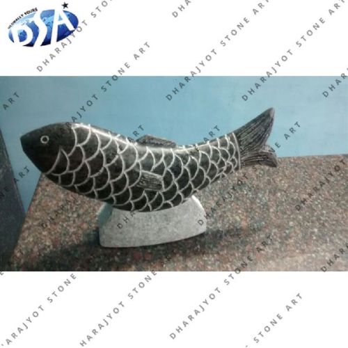 100% Natural Material (marble Black Marble Fish Statue, Style : Western, Modern, Indian, American