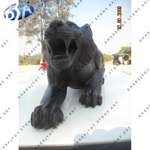 100% Natural Material (marble Black Marble Tiger Statues