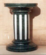 Column Green Marble Carved Pedestal, Feature : Hollow