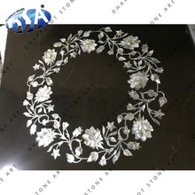 100% Natural Marble Inlay Dinning Table Top, Size : Customized Size