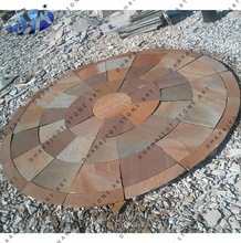 Rainbow Stone Circle Patio Paving, For Garden, Hotel, Home, Complex Decoration, Size : 2400*2400 Mm