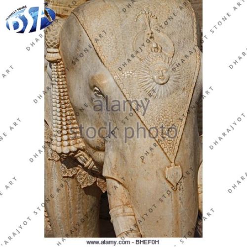 100% Natural Material (marble Sandston Large Elephant Statue, For Garden, Hotel, Home, Complex Decoration