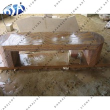 100% Natural Material (marble Sandstone Polished Bench, Color : Red