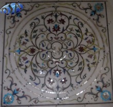 100% Natural Material (marble Square White Marble Inlay