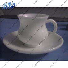 White Marble Tea Cup Plate, Feature : Eco-Friendly