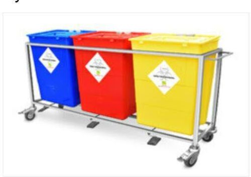 MS Plastic Biowaste Trolley, For Hospital