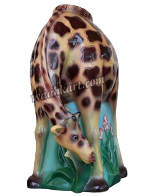 FRP Weather Proof Giraffe Trashbin