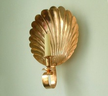 Metal Brass Candle Wall Sconce