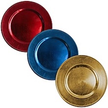 Metal Colourful Charger Plate, Size : Standard