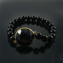 Black Onyx Bracelet, Main Stone : Agate