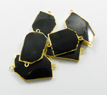 Black Onyx Gemstone Connector