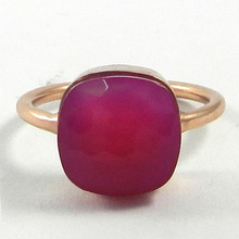 Shilpi Impex Chalcedony Gemstone Silver Ring