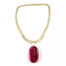 Dyed Pink Color Necklace