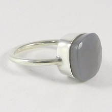 Shilpi Impex Gemstone Grey Chalcedony Ring, Occasion : Anniversary, Engagement, Gift, Party, Wedding