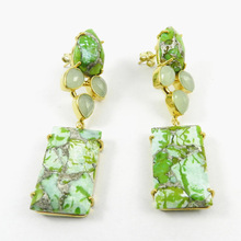 Green Mohave Turquoise Stud Earring